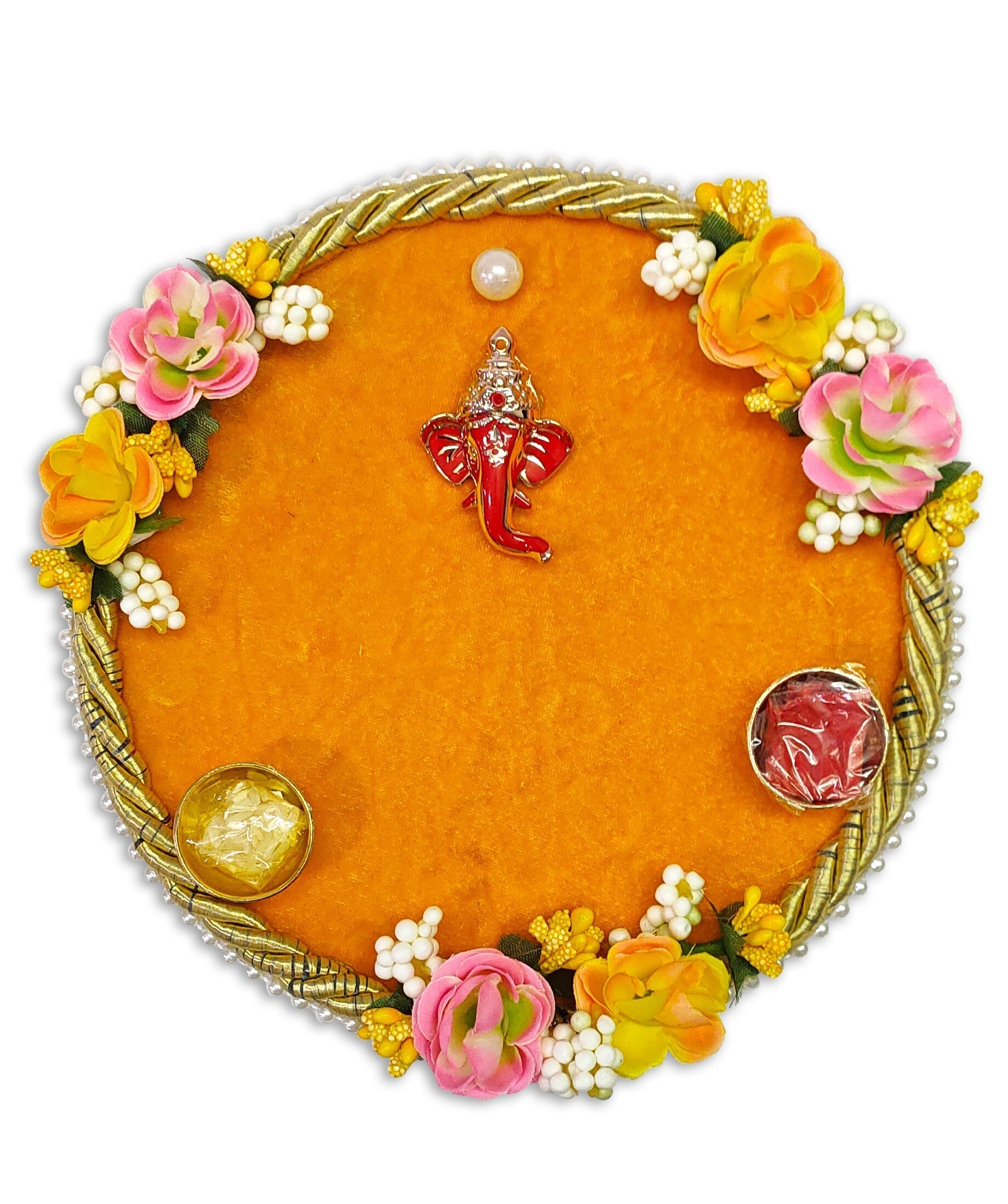 Handmade Floral Decorative Thali