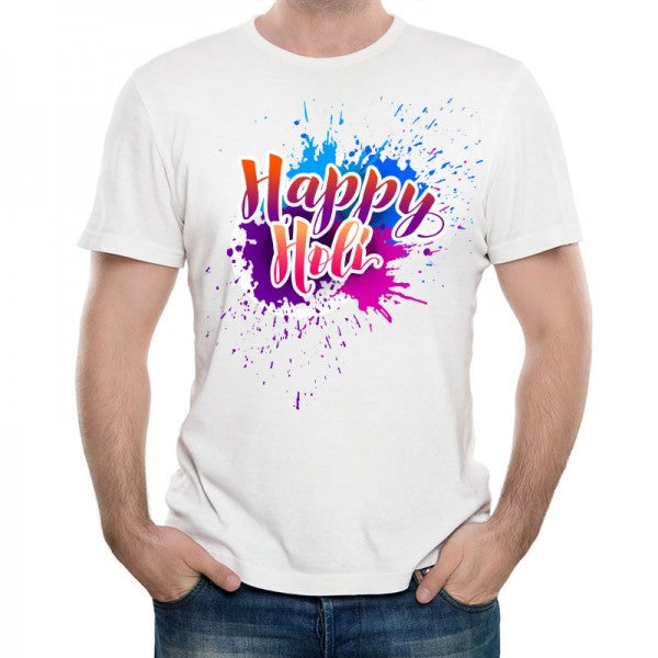 Happy Holi Round Neck Holi unisex t-Shirts