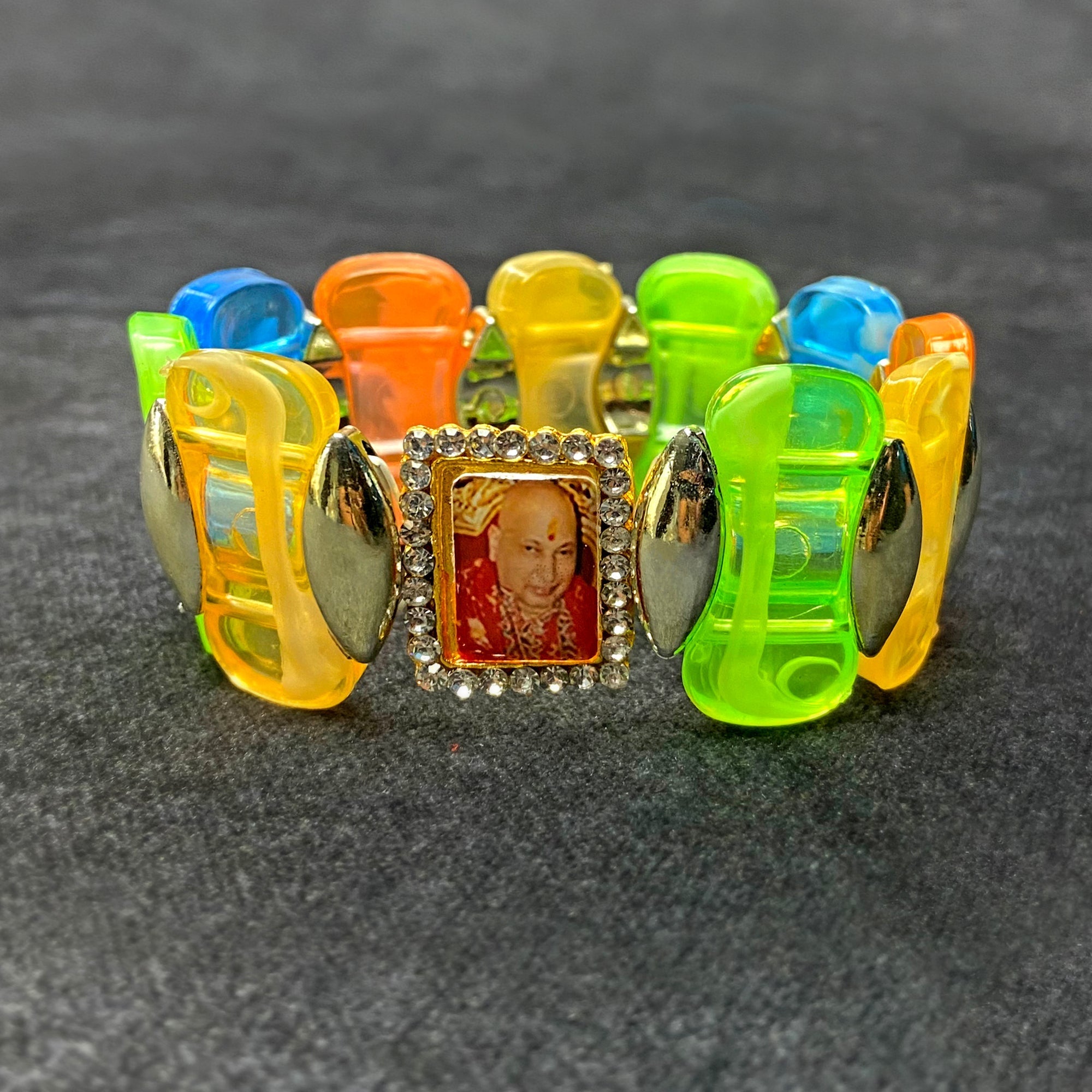 Multicolor Bracelet with Jai Guruji Swaroop