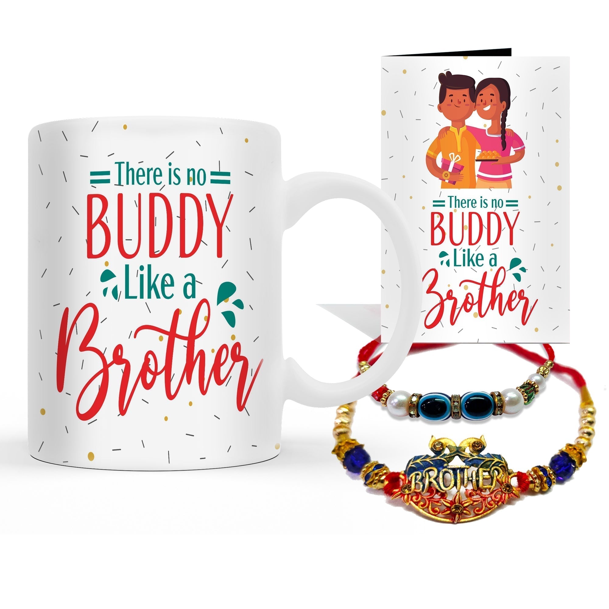 Buddy Like Brother Rakhi with Mug Gift Combo Set