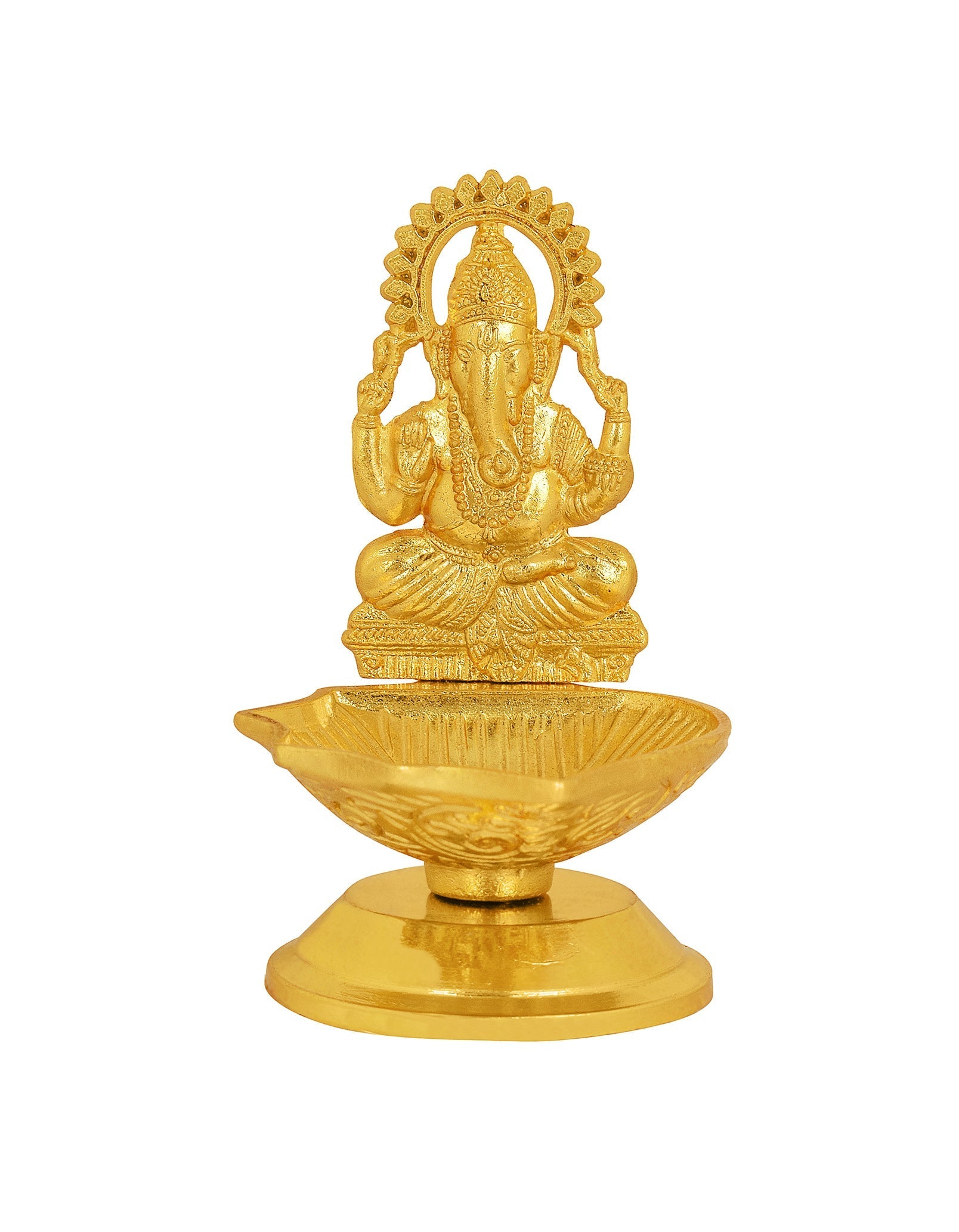 1 Pc Lord Ganesha Metal Diya