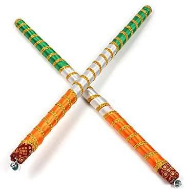 Wooden Dandiya Sticks For Garba Nights(2 Pair)