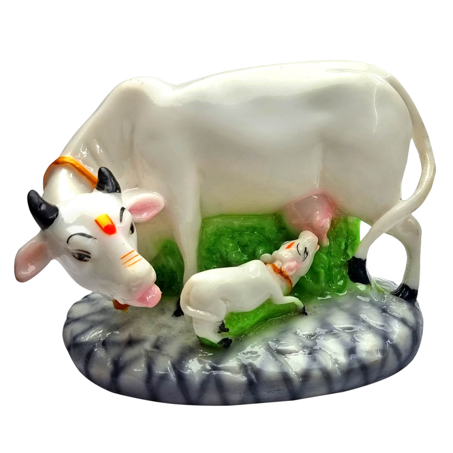 Kamdhenu Cow with Calf Idol (Large)