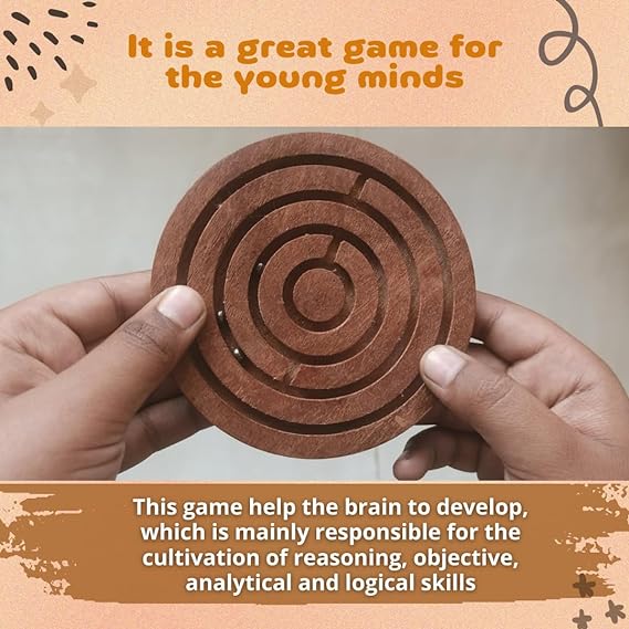 Wooden Game Ball Maze Puzzle
