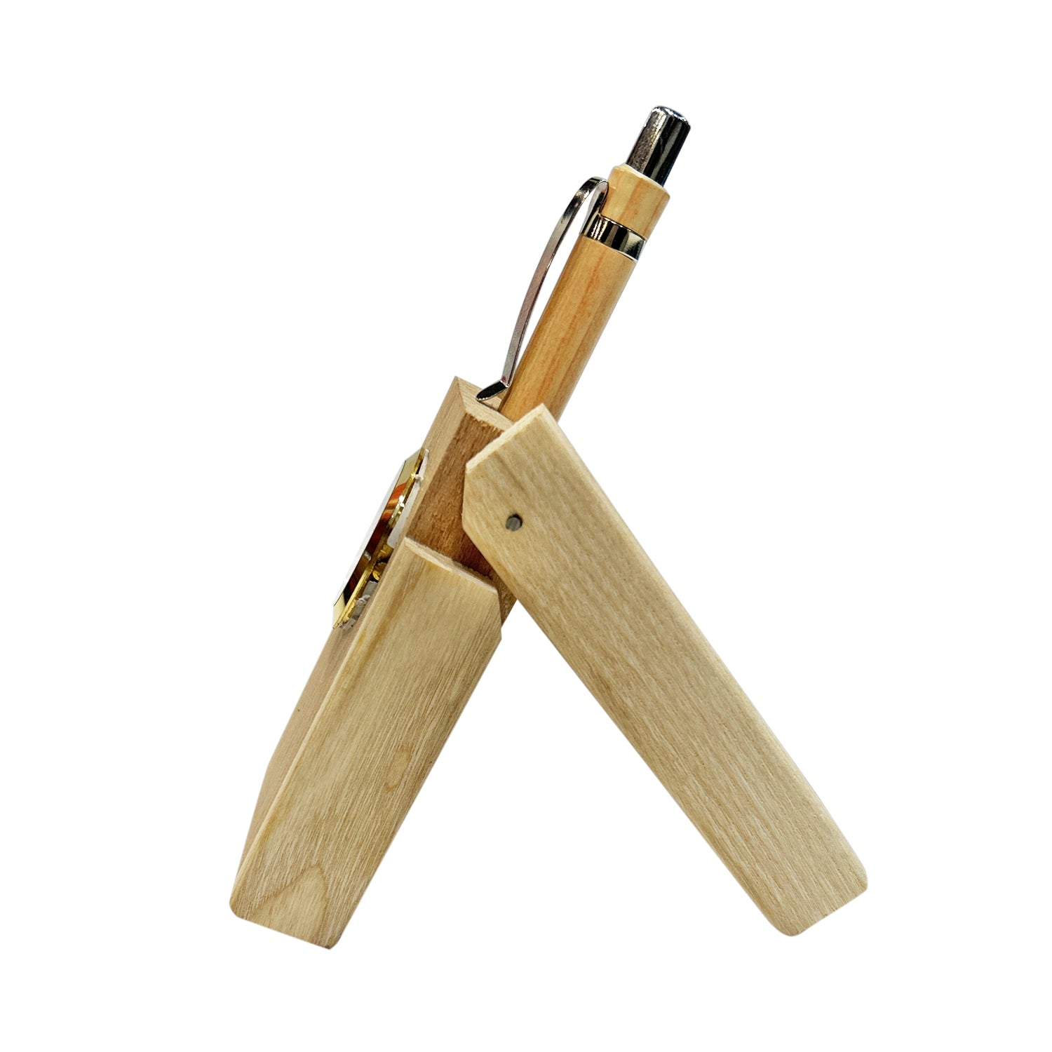 Wooden Pen Stand with Wooden Pen