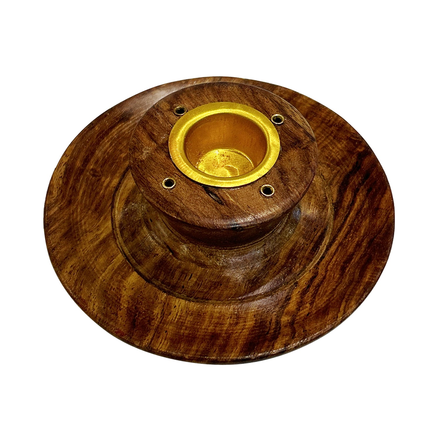 Handicraft Wooden Bowl Shape Dhoop Batti Stand
