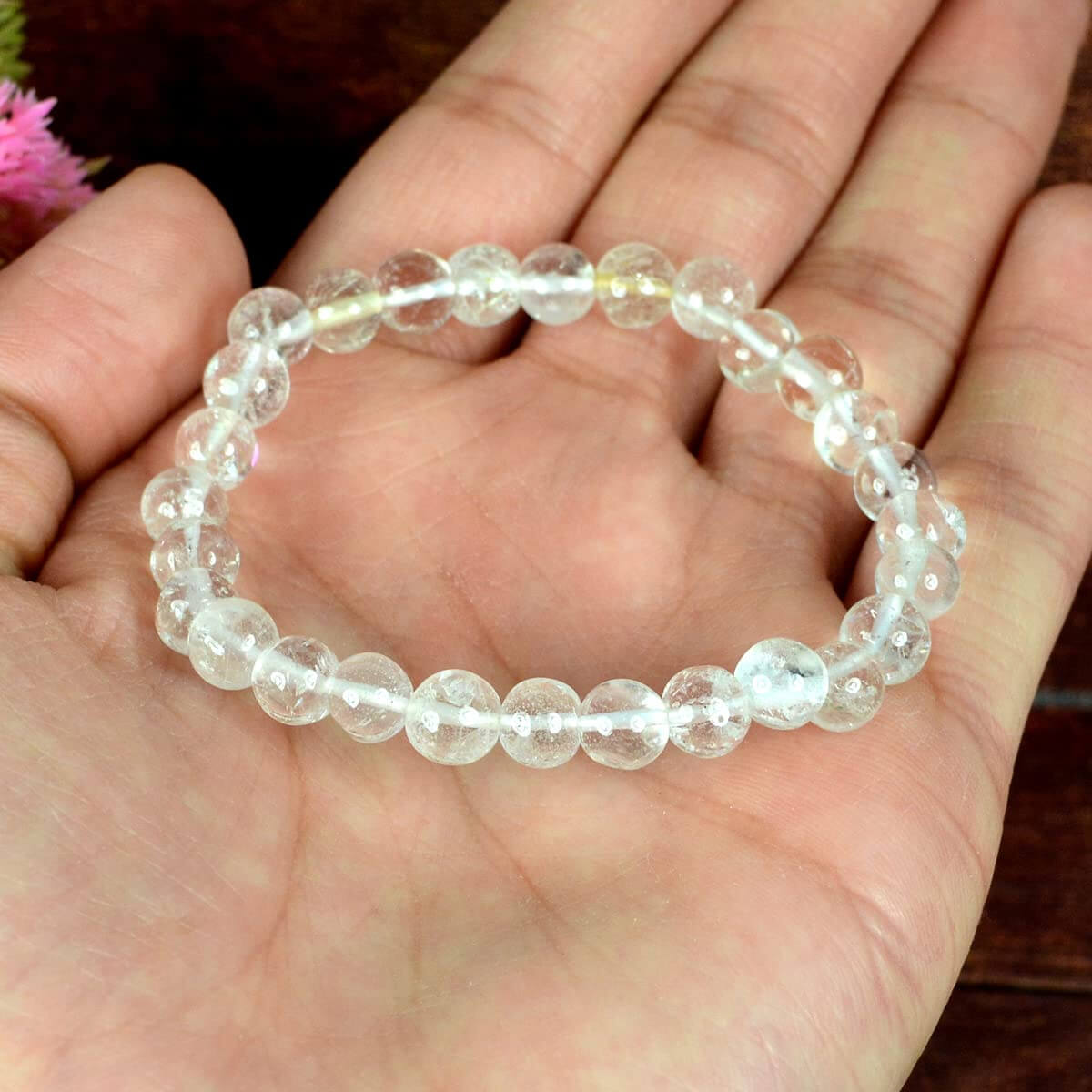 Clear Quartz Crystal Bracelet for Reiki Healing 6 MM
