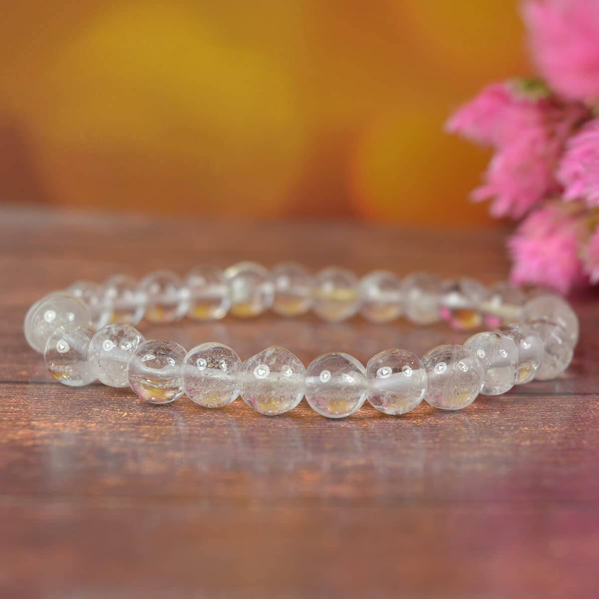Clear Quartz Crystal Bracelet for Reiki Healing 6 MM