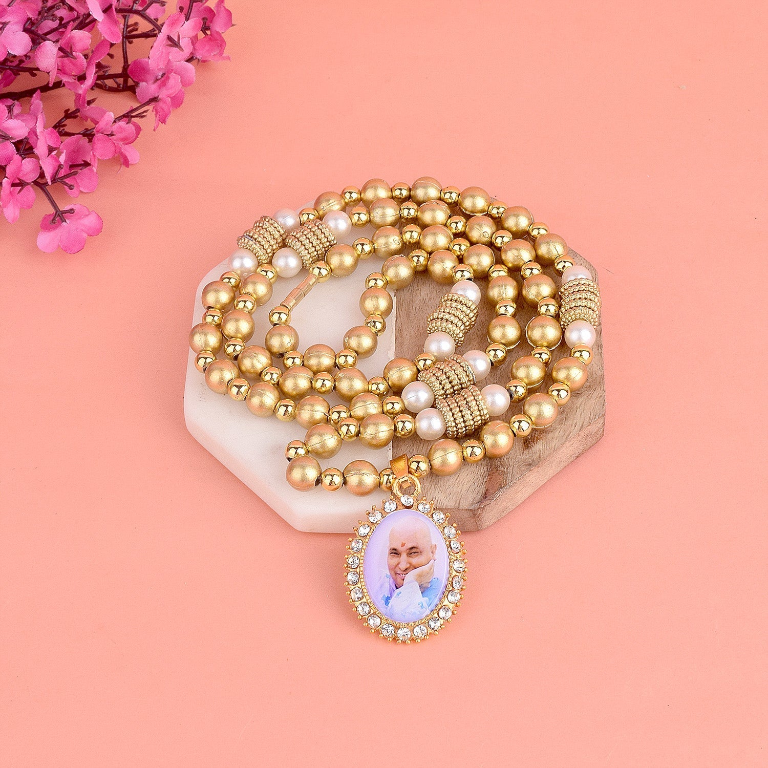 Radiant Reminders: Elevate Your Being with the Guruji Neck Mala