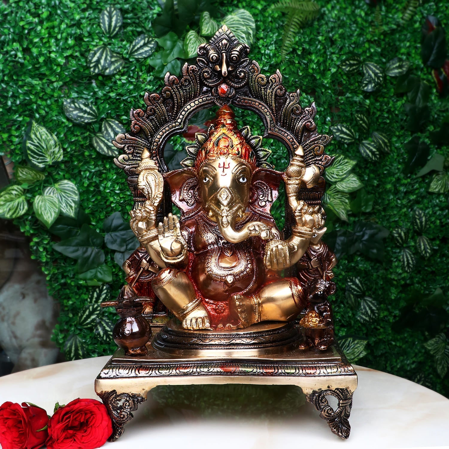 Stunning Brass Ganesha Statue