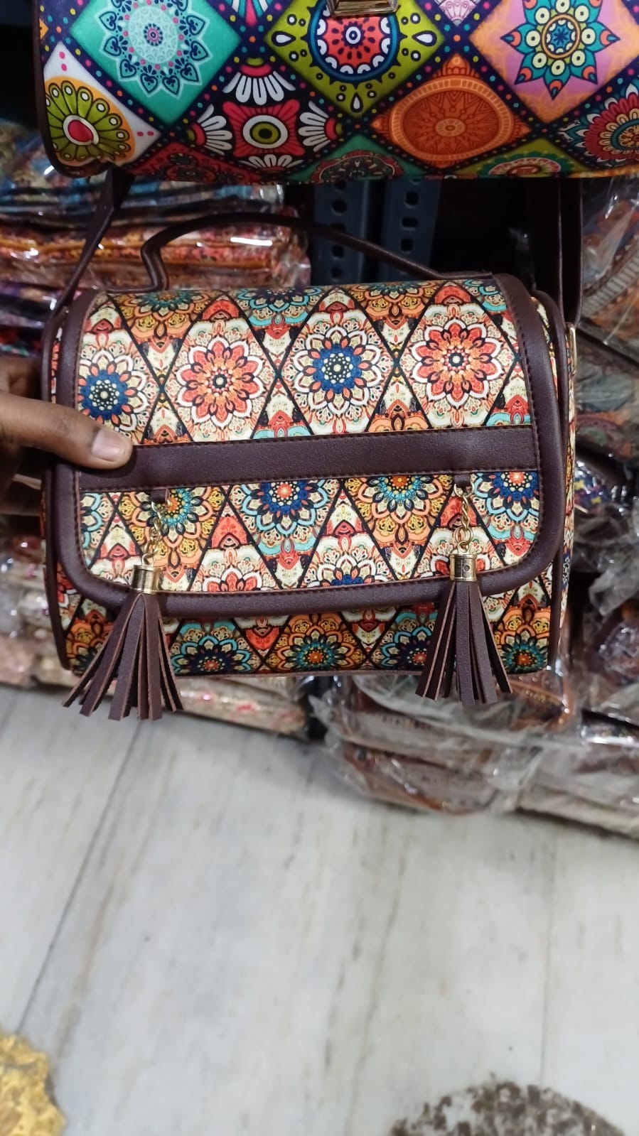 Printed Cluth styled Bag