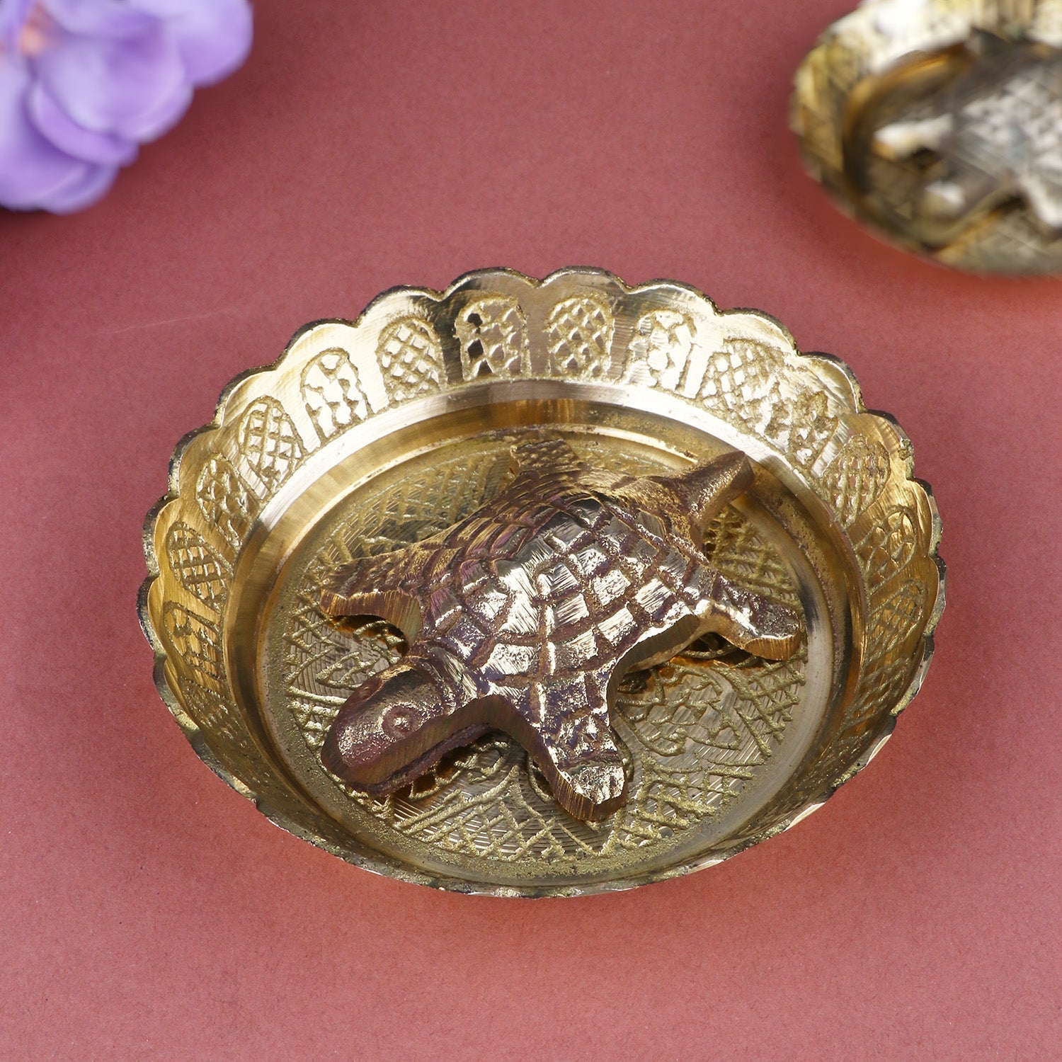 Feng Shui Turtle with Water Plate/Tray (Lucky Charm)