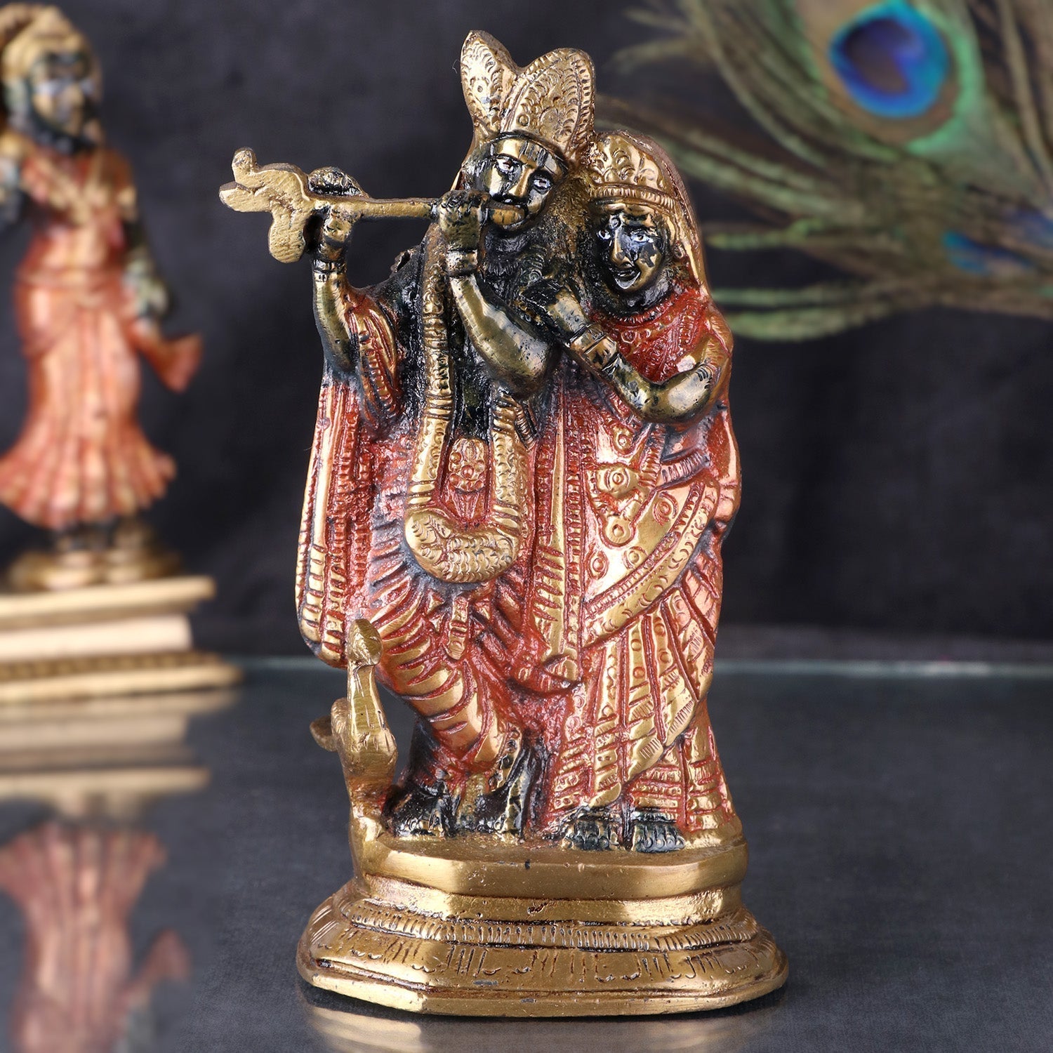 Brass Radha Krishna Idol
