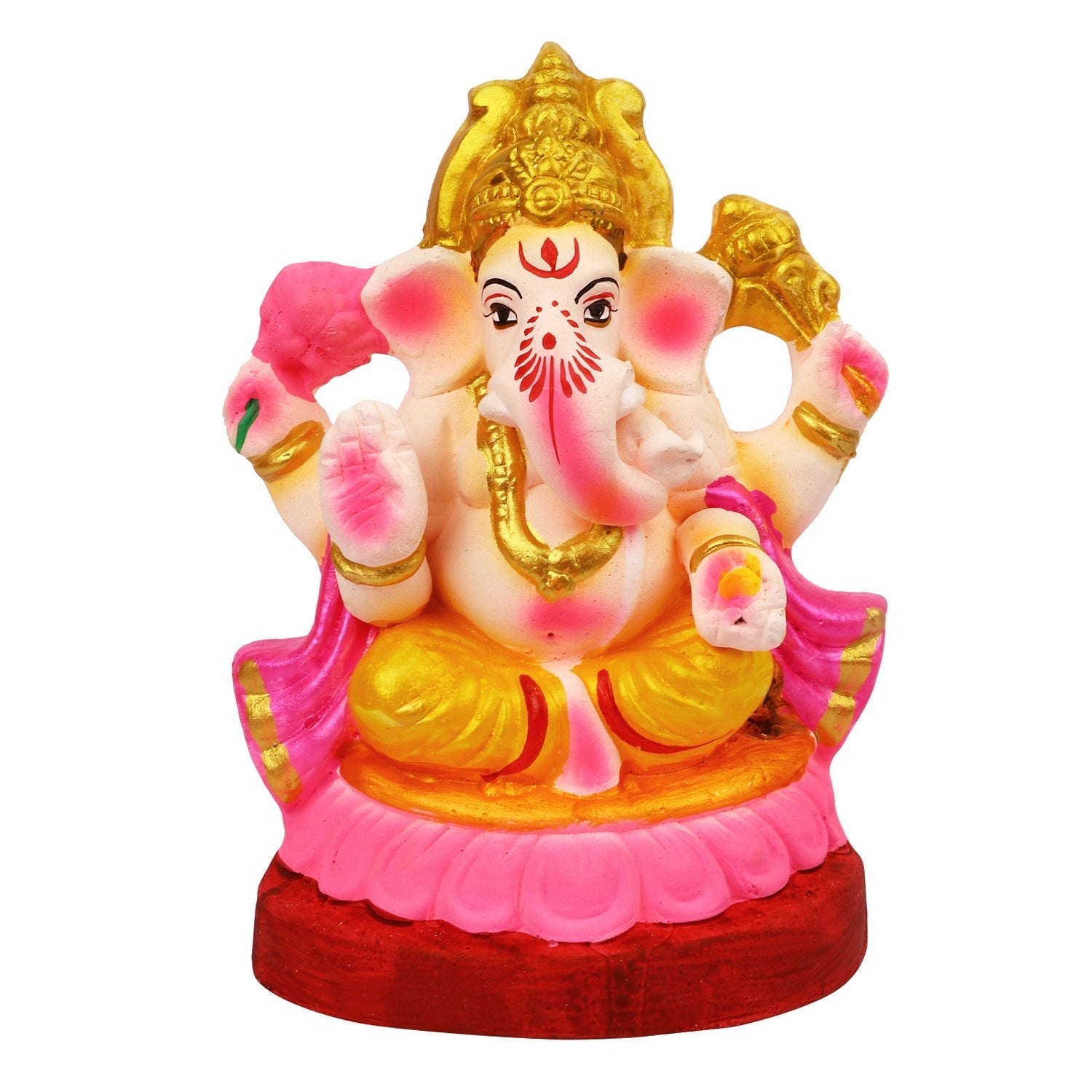 6.5 Inch Sumukha Eco-Friendly Ganesha Idol in Padmasana Pose of Ganpati