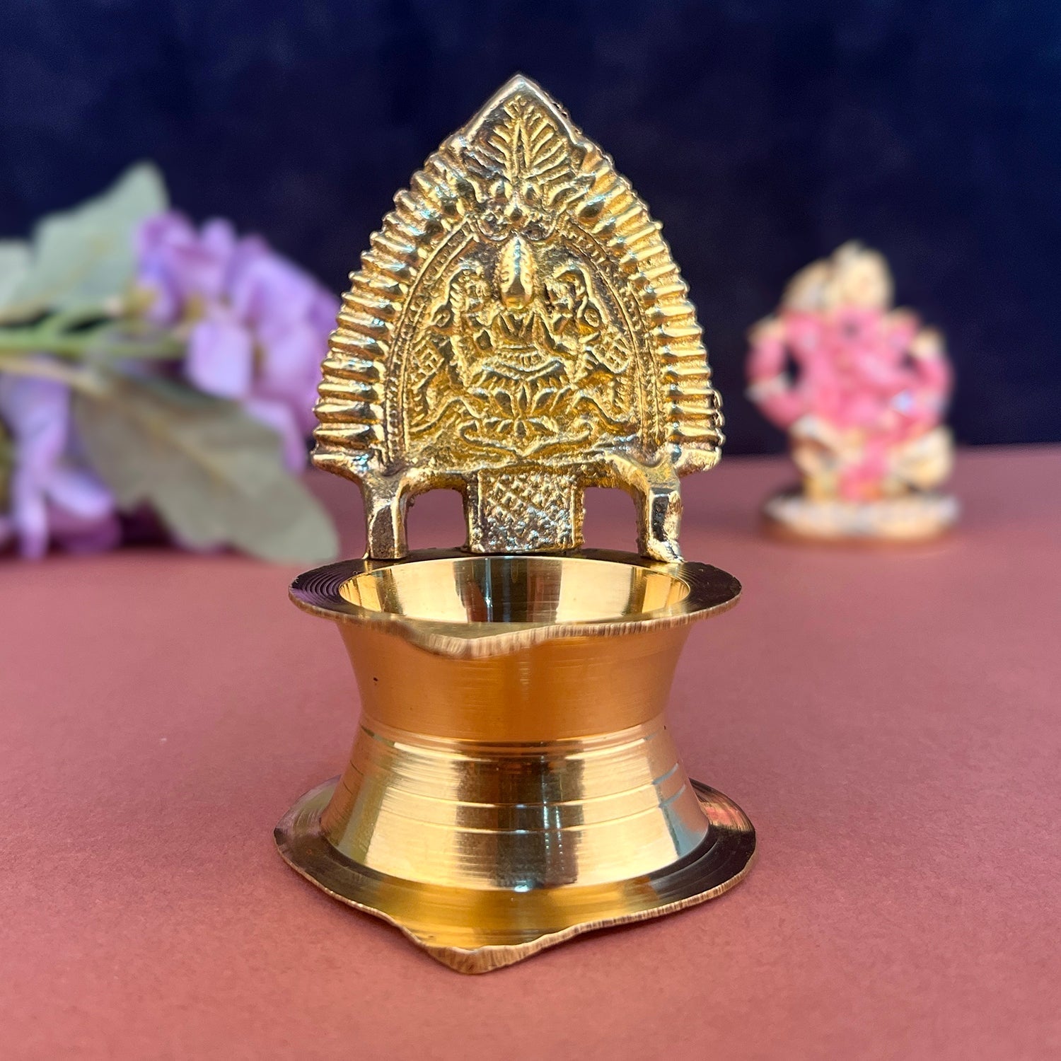 Brass Kamakshi Amman Diya (Small)