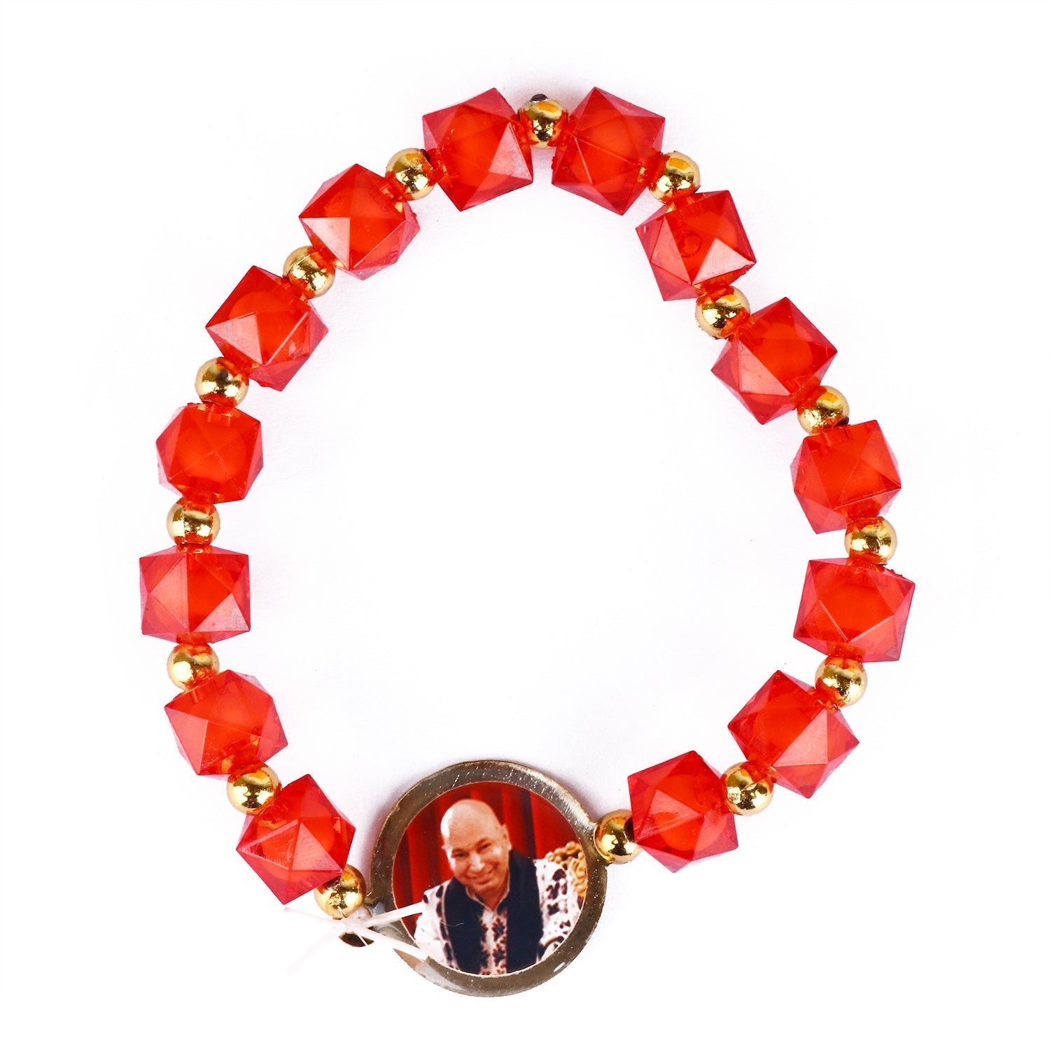 Crystal Multicolor Beads & Pearl Bracelet with Jai Guruji Swaroop
