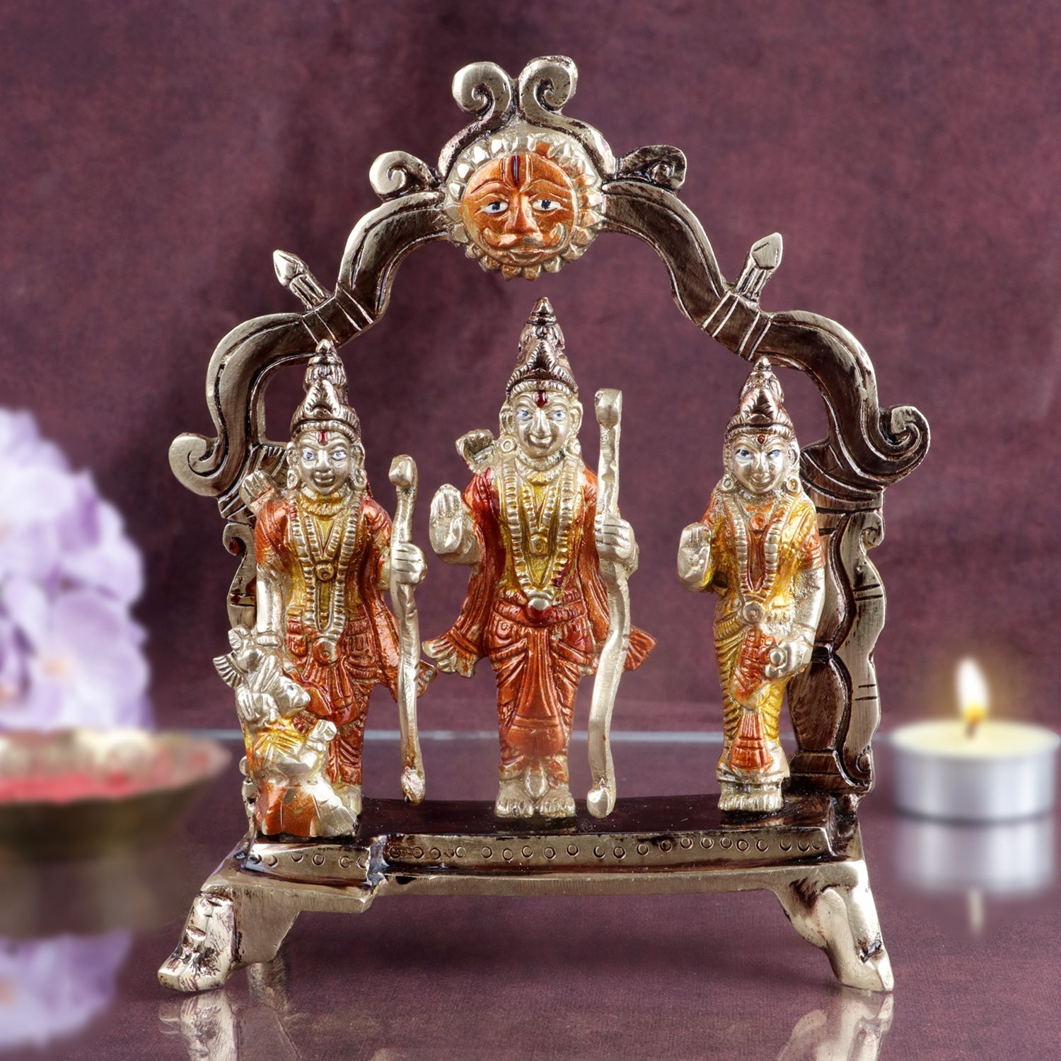 Beauteous Brass Ram Darbar Idol