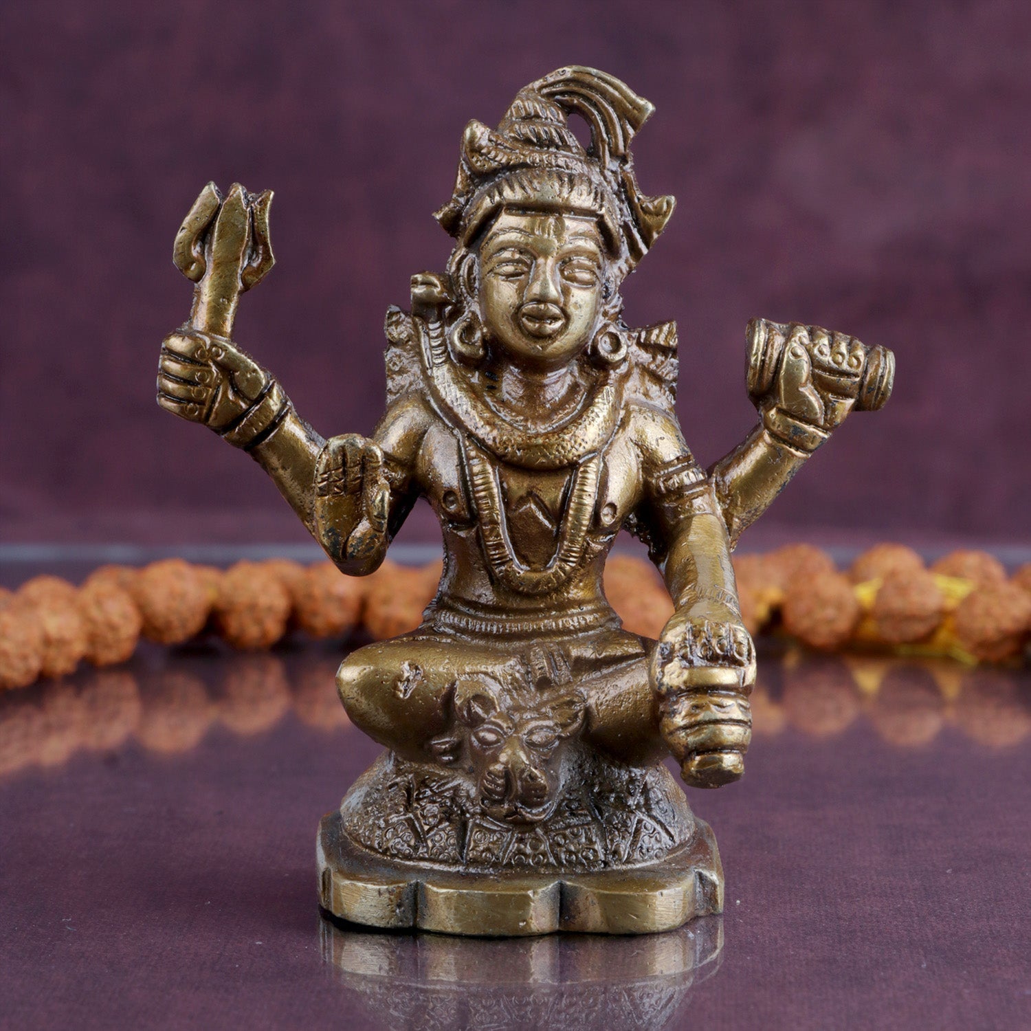 Brass Chaturbhuj Shiva Ji Idol