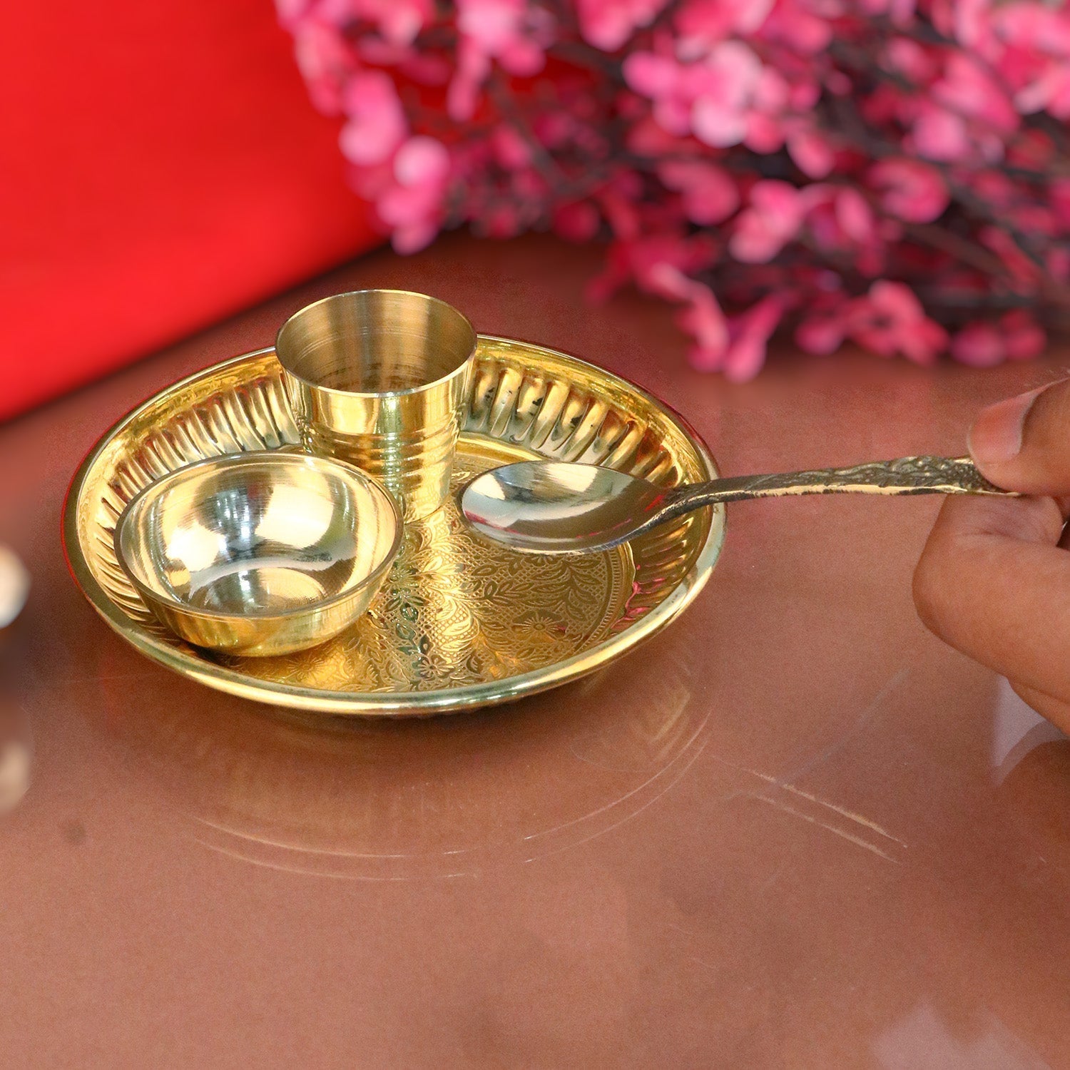 Laddu Gopal Pooja Bhog Thali Set 11.43cm (4.5 Inch)