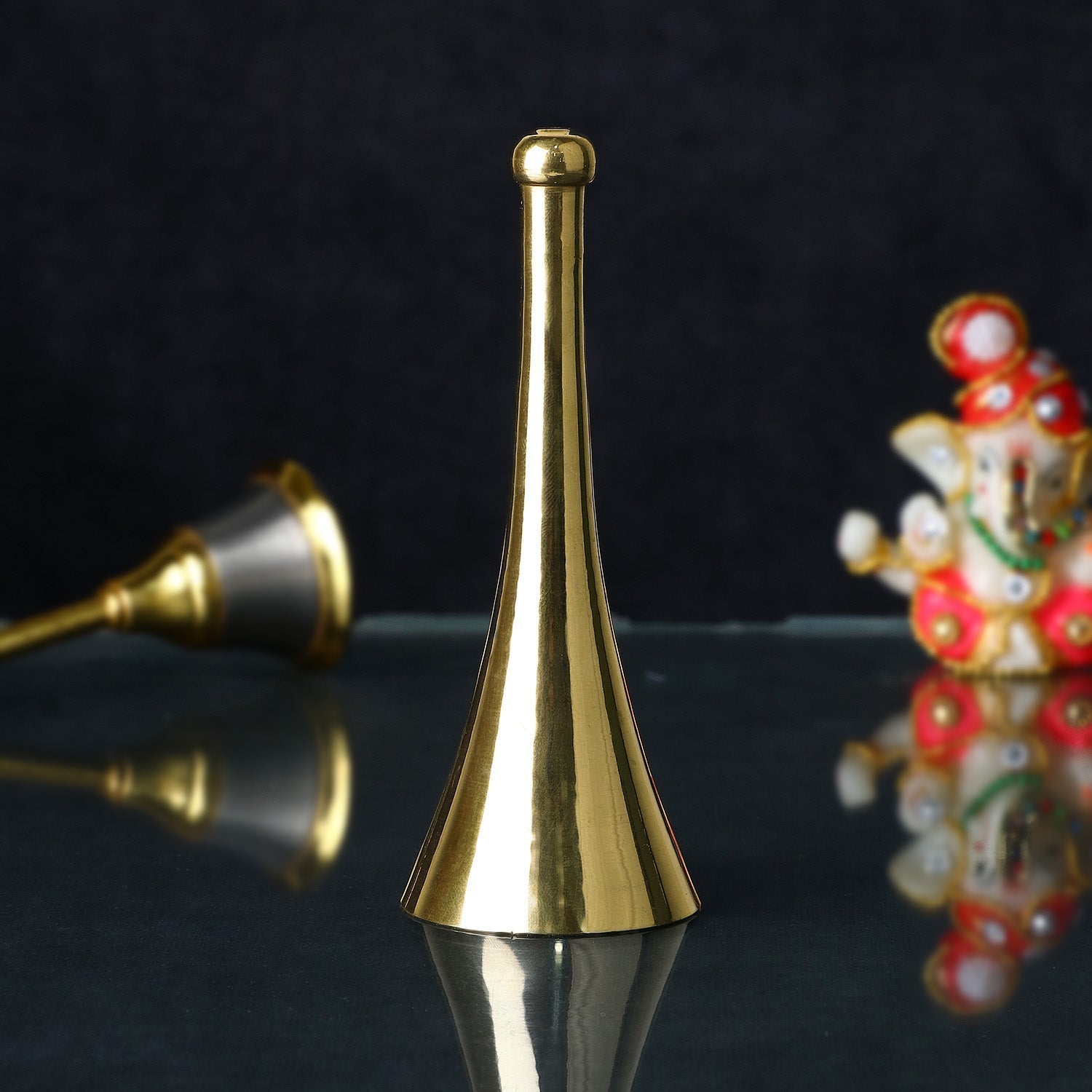 Exquisite Brass Cone Shape Pooja Bell/Ghanti