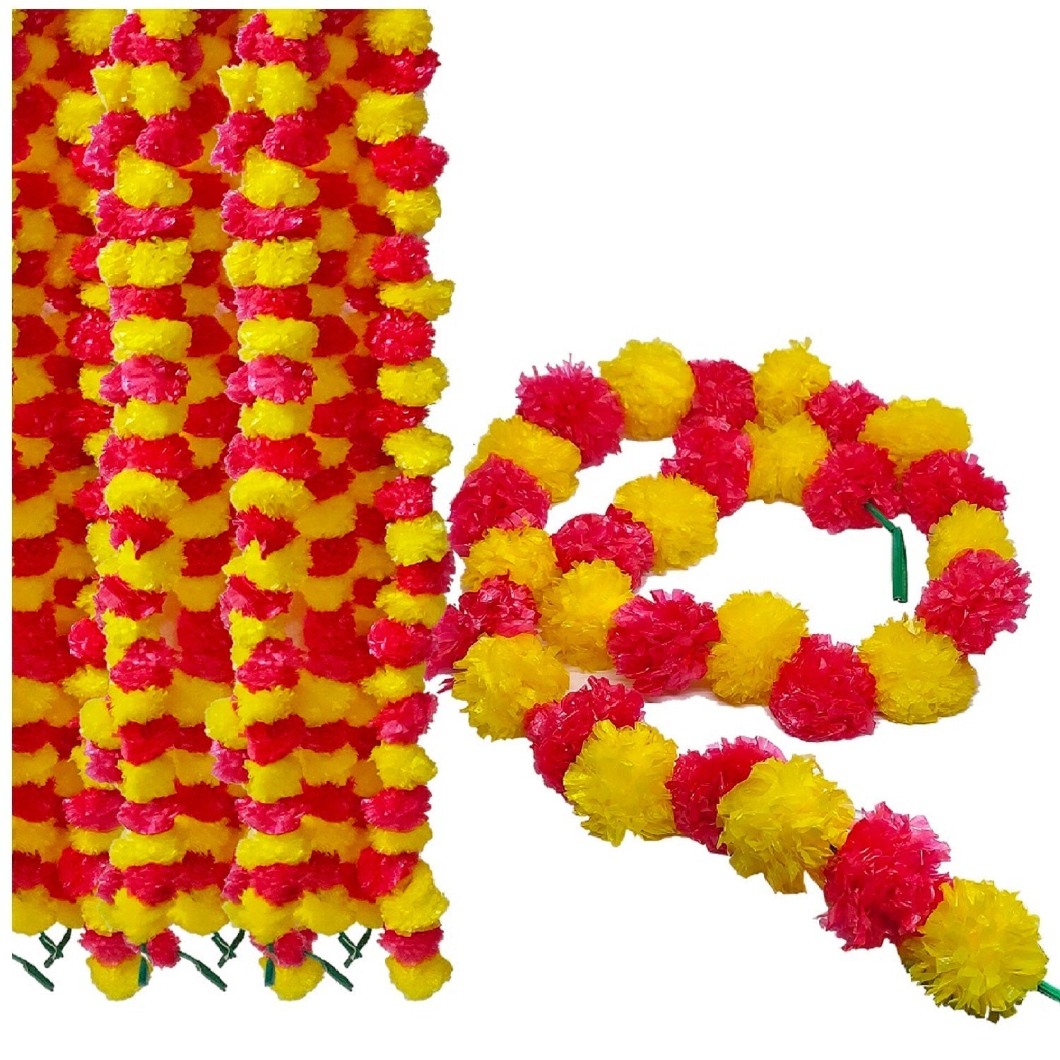 5 Feet Long Marigold Garland For Home Decoration