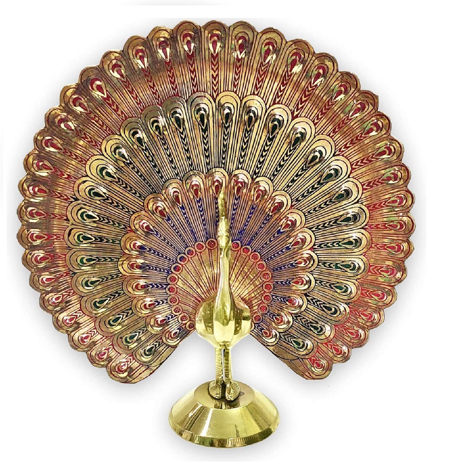 Elegant Brass Peacock Statue