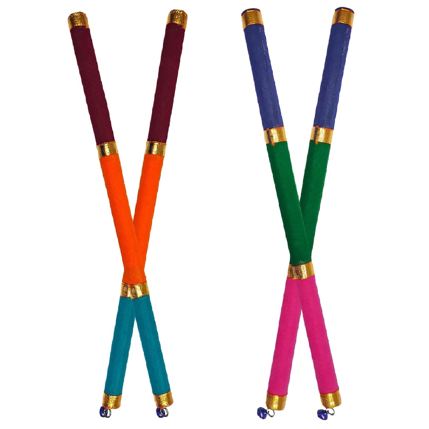 Valvet Dandiya Sticks For Garba Nights (2 Pair)