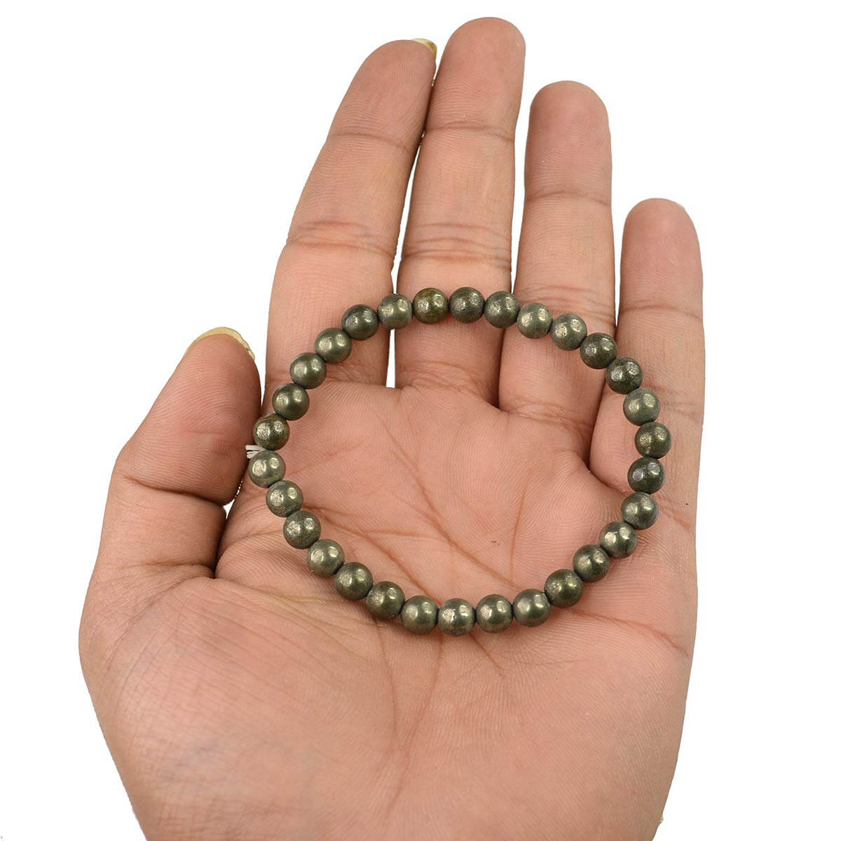 Pyrite Crystal Bracelet for Reiki Healing 6 MM