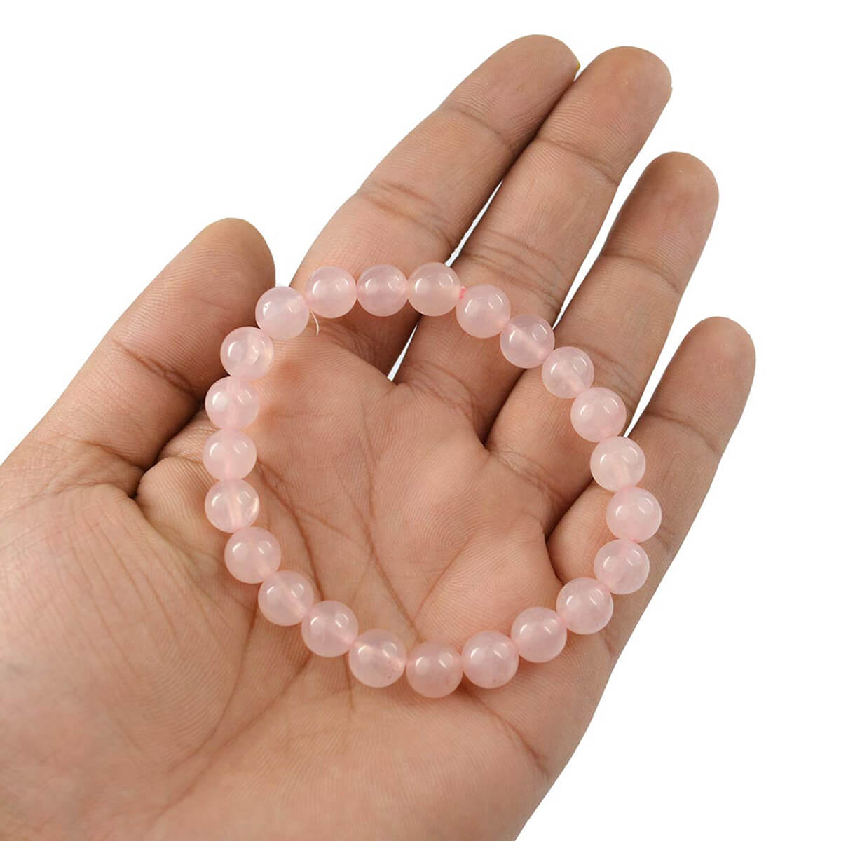 Rose Quartz Crystal Bracelet for Reiki Healing 8 MM