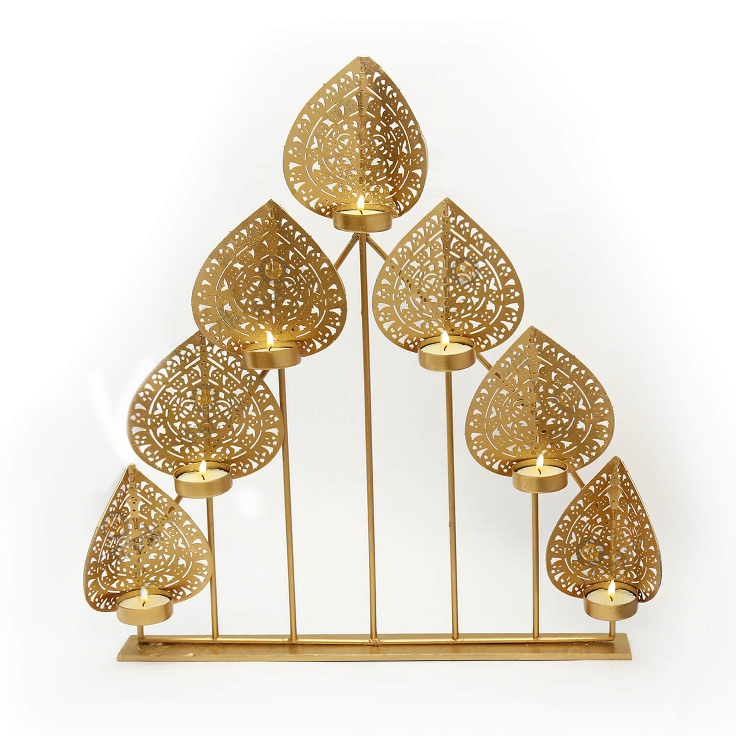 Aita Decorative Metal Leaf Shape Tea Light Holder