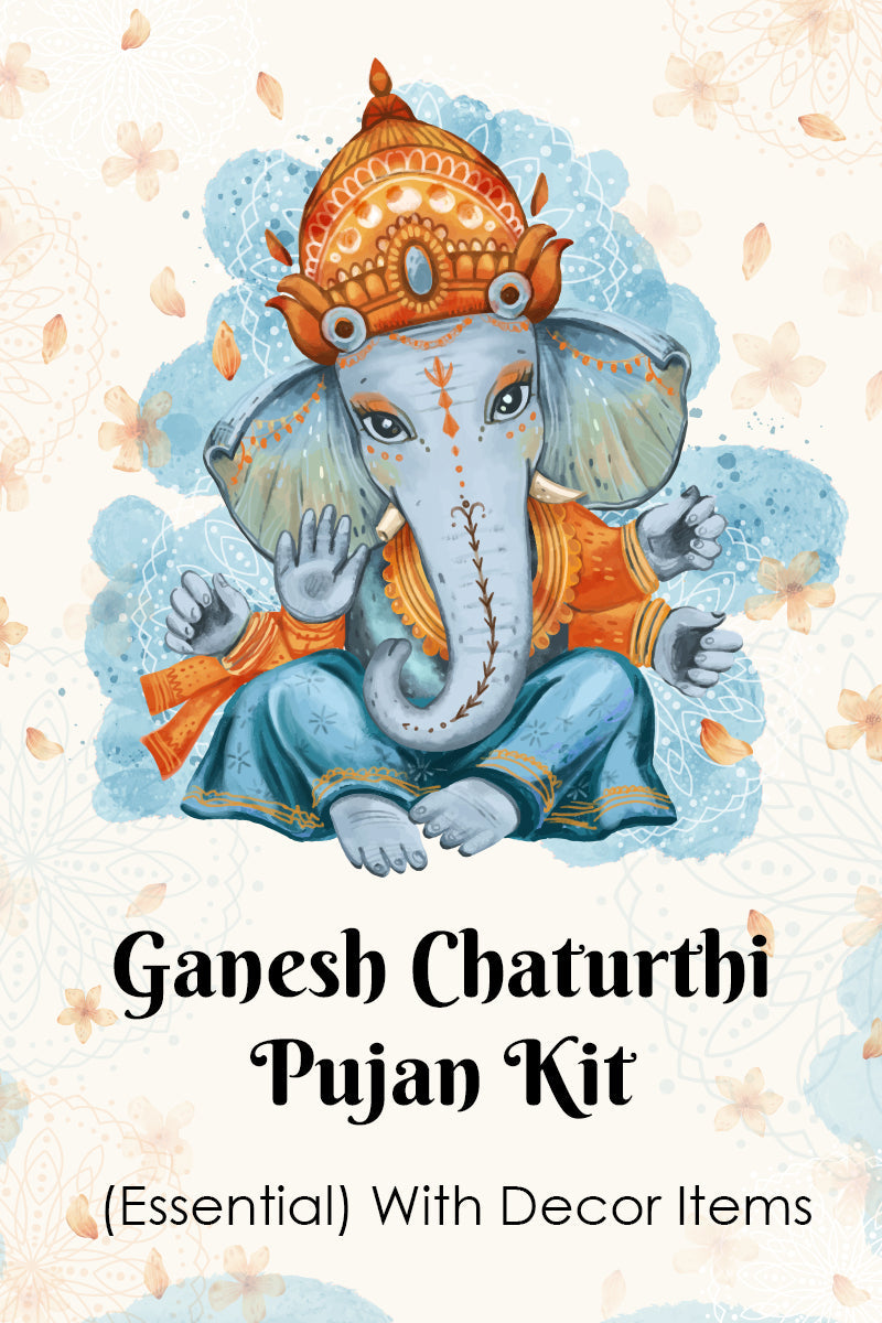 Ganesh Chaturthi Pujan Kit (Essential) with Decor Items