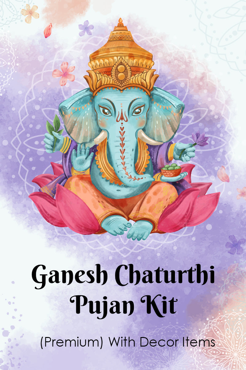 Ganesh Chaturthi Pujan Kit (Premium) With Decor Items