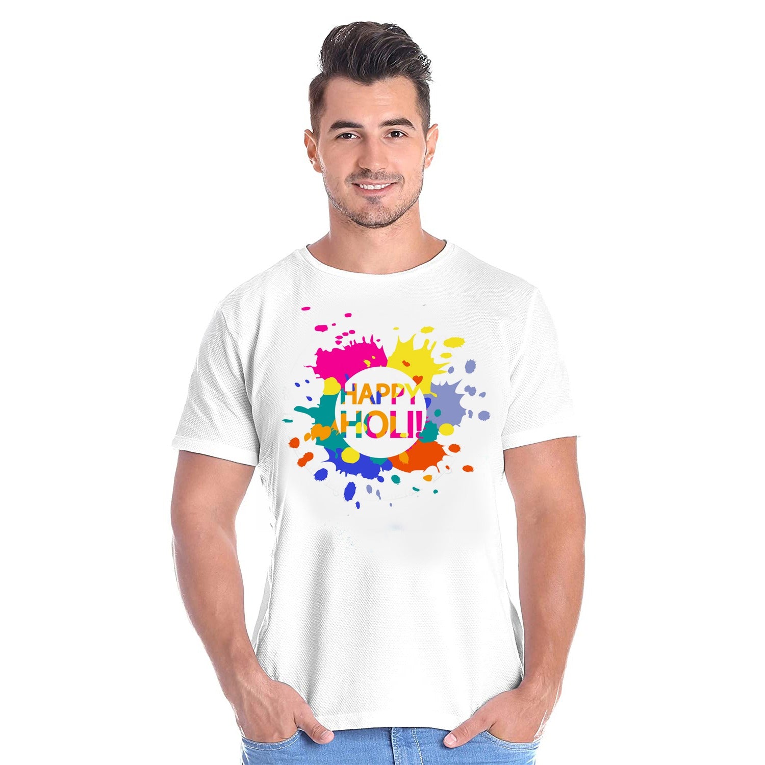 Holi Printed Dry-Fit unisex T-Shirt
