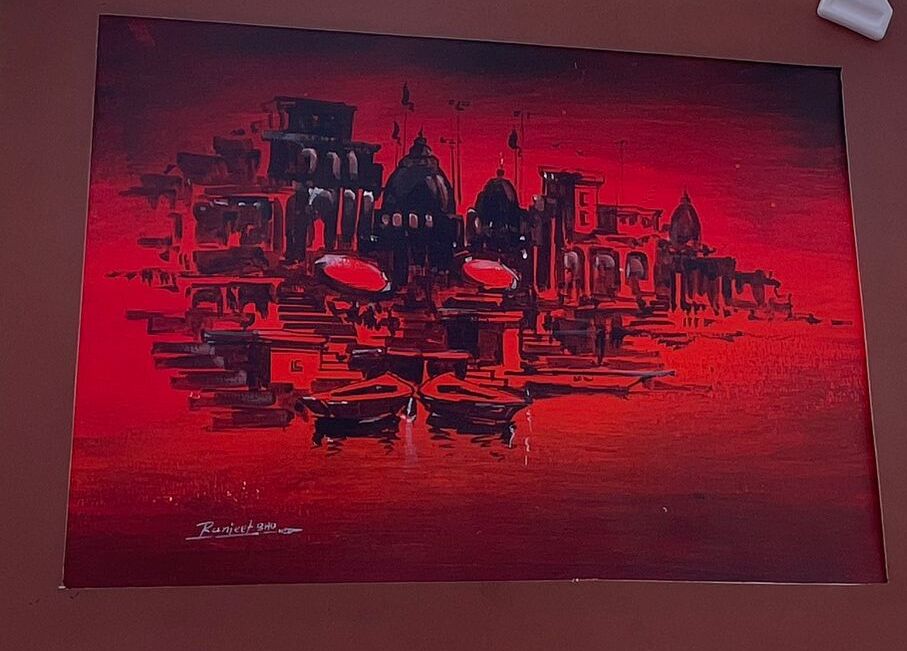 Fiery Banks: Red Ghat Painting