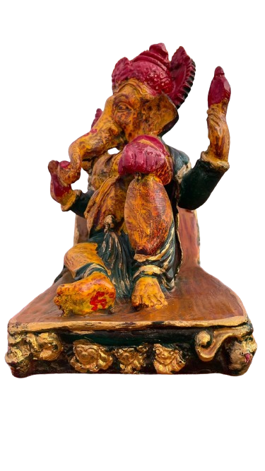 Lord Ganesh Sitting On Chowki Decorative Showpiece