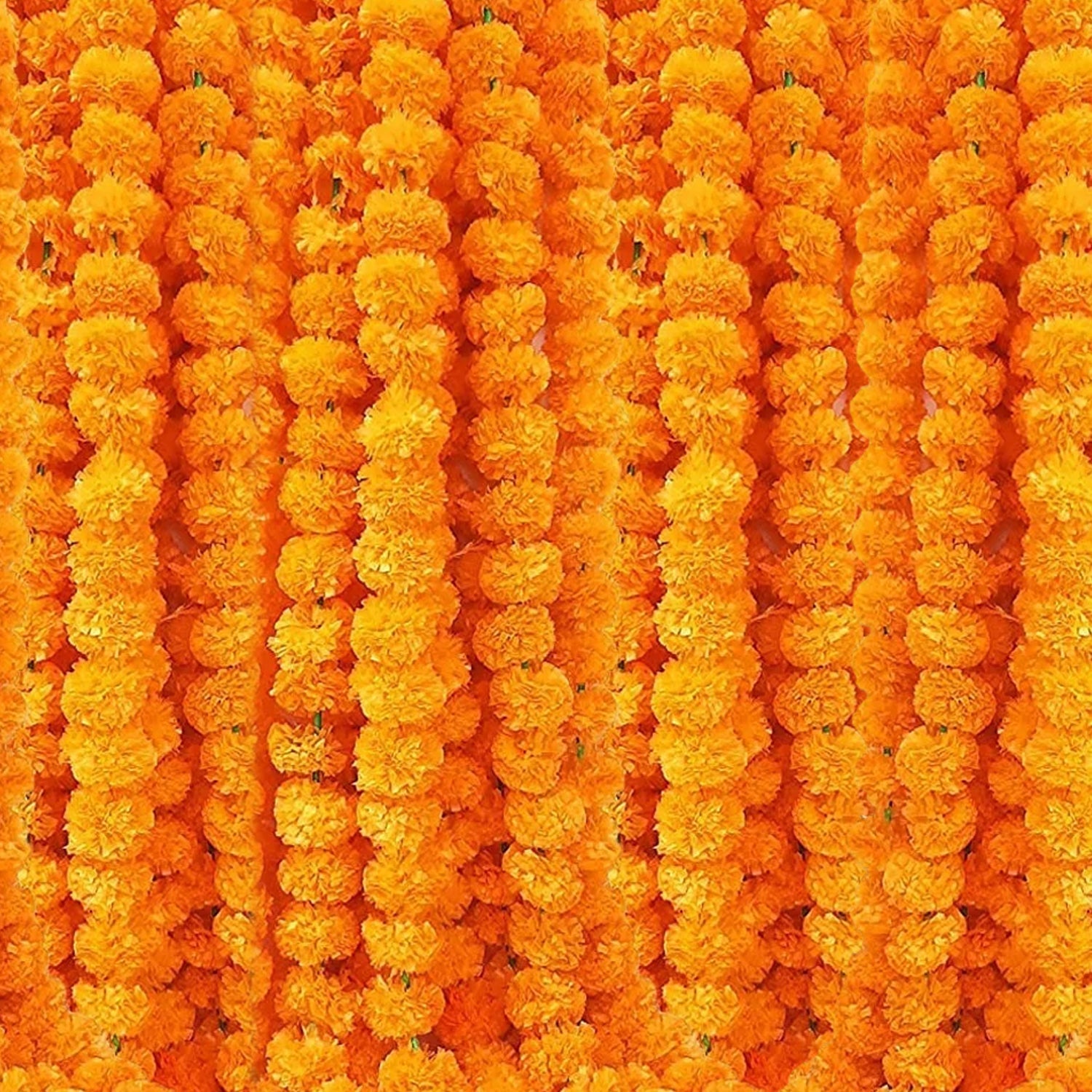 5 Feet Long Marigold Garland For Home Decoration