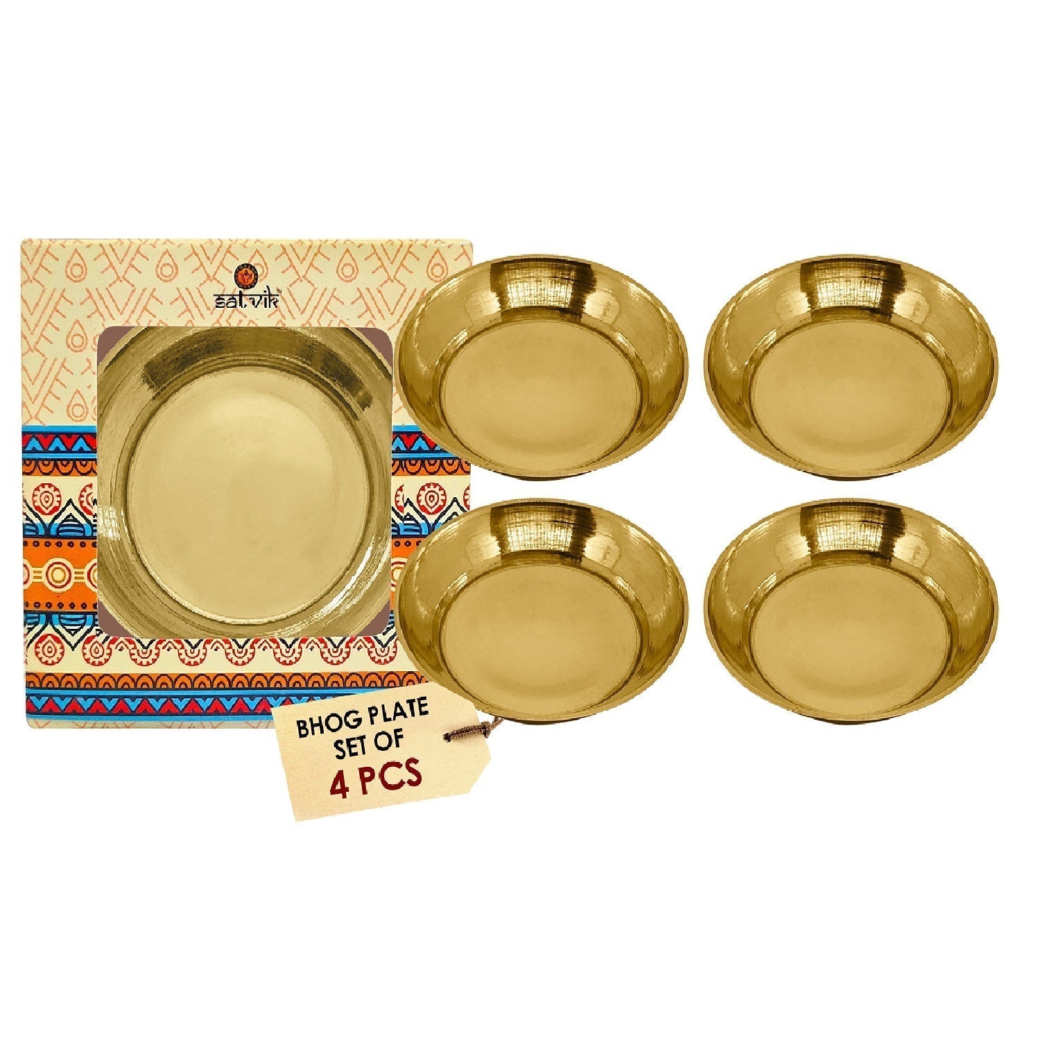 Pure Brass Laddu Gopal Bhog Thali Set